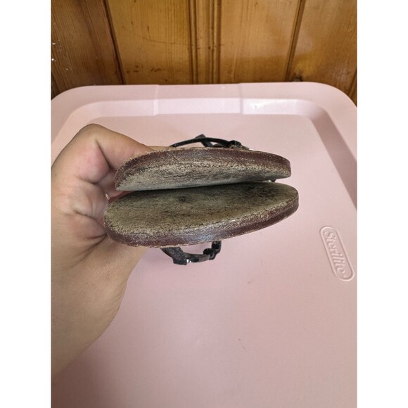 TORY BURCH NAVY BLUE GLITTER & RHINESTONE T STRAP SANDALS THONGS SIZE 8 - Picture 6 of 11